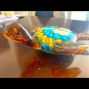Glass sea turtle